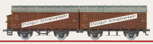 [Nkladn vozy] → [Kryt] → [2-os Leig] → [5]00256: dvouvozov jednotka ervenohnd s edou stechou „Stckgut-Schnellverkehr“