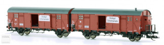 [N�kladn� vozy] &rarr;&nbsp;[Kryt�]&nbsp;&rarr;&nbsp;[2-os� Leig]&nbsp;&rarr;&nbsp;113183: dvoud�ln� jednotka �ervenohn�d� s �ernou st�echou a s brzda�skou plo�inou