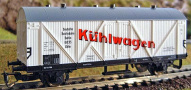 [Nákladní vozy] → [Kryté] → [2-osé chladicí Berlin] → 01454: bílý s šedou střechou chladící vůz ″Kühlwagen″ (červený nápis)