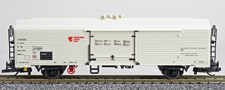 [Nákladní vozy] → [Kryté] → [2-osé chladicí Ibs] → 501140-E: nákladní chladící vůz bílý s červeným logem „Československý průmysl masný”