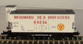 [Nákladní vozy] → [Kryté] → [2-osé chladicí] → 4793: nákladní chladící vůz krémový s šedou střechou „3 Hufeisen aus Breda”