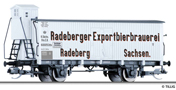 [Nákladní vozy] → [Kryté] → [2-osé chladicí] → 501720: chladicí cůz bílý s šedou střechou „Radeberger“