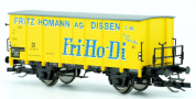 [Nákladní vozy] → [Kryté] → [2-osé chladicí] → 113953-03: krytý nákladní vůz s tepelnou izolací žlutý s šedou střechou „Fri-Ho-Di“