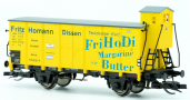 [Nákladní vozy] → [Kryté] → [2-osé chladicí] → 113951-03: krytý nákladní vůz s tepelnou izolací žlutý s šedou střechou „Fri-Ho-Di“