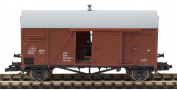 [Nákladní vozy] → [Kryté] → [2-osé ostatní] → 0113664-2: krytý nákladní vůz červenohnědý s šedou střechou pomocný do pracovního vlaku