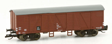 [Nákladní vozy] → [Kryté] → [4-osé ostatní] → 23262: krytý nákladní vůz červenohnědý s šedou střechou