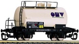 [Nákladní vozy] → [Cisternové] → [2-osé Z52] → 14481: cisternový vůz bílý s černým rámem „OMV“