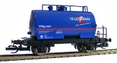 [Nákladní vozy] → [Cisternové] → [2-osé Z52] → 500810: modrá s reklamou ″Tillig TT Bahn″