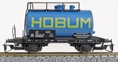 [Nákladní vozy] → [Cisternové] → [2-osé Z52] → 01458: modrá se žlutým nápisem ″HOBUM″