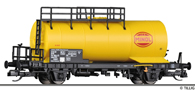 [Nákladní vozy] → [Cisternové] → [2-osé na těžké oleje] → 502176: kotlový vůz žlutý „MINOL“