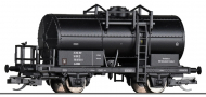 [Nákladní vozy] → [Cisternové] → [2-osé R (JATT)] → 502244: kotlový vůz s izolací černý s brzdařskou plošinou