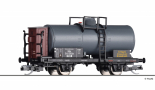 [Nákladní vozy] → [Cisternové] → [2-osé R (JATT)] → 95874: kotlový vůz tmavě šedý s brzdařskou budkou „Erftwerk AG, Grevenbroich“