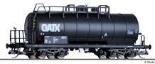 [Nákladní vozy] → [Cisternové] → [4-osé s lávkou Ra] → 17432: kotlový vůz černý „GATX“