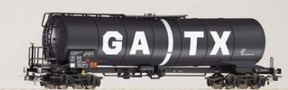 [Nákladní vozy] → [Cisternové] → [4-osé dělené s lávkou] → 33160: kotlový vůz černý „GATX“
