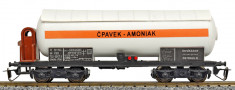 [N�kladn� vozy] &rarr;&nbsp;[Cisternov�]&nbsp;&rarr;&nbsp;[Ostatn�]&nbsp;&rarr;&nbsp;: kotlov� v�z b�l� se slune�n� clonou a s brzda�skou budkou „�PAVEK-AMONIAK“
