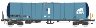 [Nákladní vozy] → [Cisternové] → [4-osé s lávkou Zacns 98] → 96200016: kotlový vůz světle modrý-tmavě modrý s logem „ERR“