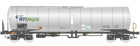 [Nkladn vozy] → [Cisternov] → [4-os s lvkou Zacns, Zacens] → 96200035: kotlov vz ed s logem „RTI Wagon Railtrans“