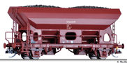 [Nákladní vozy] → [Samovýsypné] → [2-osé Fcs/Tds] → 501682: samovýsypný vůz červenohnědý s nákladem uhlí „Kohlependel“