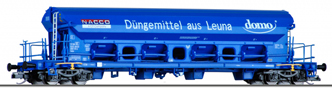 [Nákladní vozy] → [Samovýsypné] → [4-osé Facs] → 01743: modrý se zakrytím „Düngemittel aus Leuna“