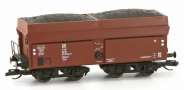 [Nákladní vozy] → [Samovýsypné] → [4-osé OOtz] → 23028-2: nákladní samovýsypný vůz červenohnědý s nákladem hnědého uhlí