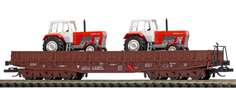 [Nákladní vozy] → [Nízkostěnné] → [Ostatní] → 31155: nízkostěnný nákladní vůz červenohnědý s nákladem dvou traktorů ZT 300