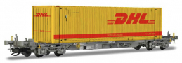 [Nákladní vozy] → [Nízkostěnné] → [Ostatní] → HN9737: kontejnerový vůz „IFA” šedý ložený 45′ kontejnerem „DHL”
