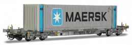[Nákladní vozy] → [Nízkostěnné] → [Ostatní] → HN9739: kontejnerový vůz „IFA” šedý ložený 45′ kontejnerem „Maersk”