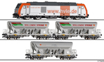 [Soupravy] → [S lokomotivou] → 01083 E: set nkladncho vlaku „Schottertransport der HVLE“,