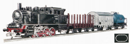 [Soupravy] → [S lokomotivou] → 545/14: set parní lokomotivy BR 92 a tří nákladních vozů