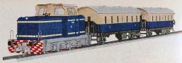 [Soupravy] → [S lokomotivou] → 545/742: set dieselové lokomotivy T334 a dvou osobních vozů