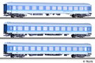 [Soupravy] → [Osobní] → 501286: set tří rychlíkových vozů v barevném schematu „InterRegio“