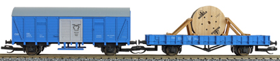 [Soupravy] → [Nákladní] → : set dvou nákladních vozů „Elektrizace železnic“