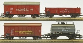 [Soupravy] → [Nákladní] → M0801: set 4 nákladních vozů 1x R, 2x Ztr, 1x Vtr ″1968 okupace ČSSR″