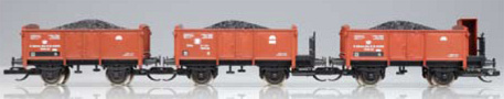 [Soupravy] → [Nákladní] → 65193: set tří otevřených nákladních vozů ložených uhlím