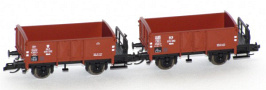 [Soupravy] → [Nákladní] → 553140: set dvou otevřených nákladních vozů s brzdařskými plošinami