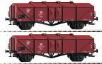 [Soupravy] → [Nákladní] → 80022: set dvou červenohnědých nákladních vozů s klapkami