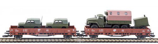 [Soupravy] → [Nákladní] → 115905: set dvou nákladních vozů vojenského transportu „Kanonenbatterie“