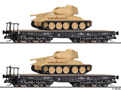 [Soupravy] → [Nákladní] → 01801: set dvou plošinových vozů s nákladem tanků T34/85