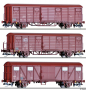 [Soupravy] → [Nákladní] → 502131: Display set devíti krytých nákladních vozů „ged. Güterwagen“