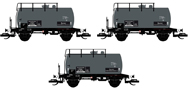 [Soupravy] → [Nákladní] → 120081: set tří šedých kotlových vozů „Ölverein 4“