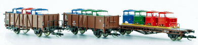 [Soupravy] → [Nákladní] → 115513: set tří nákladních vozů s přepravou kabin W50