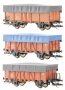 [Soupravy] → [Nákladní] → 115514: set tří otevřených nákladních vozů s plachtou