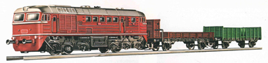 [Program „Start“] → [Soupravy] → 1691: set dieselové lokomotivy a dvou nákladních vozů