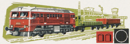 [Program „Start“] → [Soupravy] → 545/601: set dieselové lokomotivy a dvou nákladadních vozů „HERCULES“
