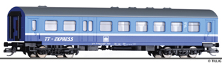 [Program „Start“] → [Osobní vozy] → 13608: osobní vůz v odstínech modré s šedou střechou 2. tř. a zavazadlovým oddílem „TT-Express“