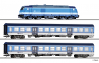 [Tillig novinky 2026] &rarr;&nbsp;[Tillig novinky 2026]&nbsp;&rarr;&nbsp;01506: Einsteiger-Set: Reisezug der �D, bestehend aus Diesellokomotive �TRAXX� und zwei Reisezugwagen, Baua